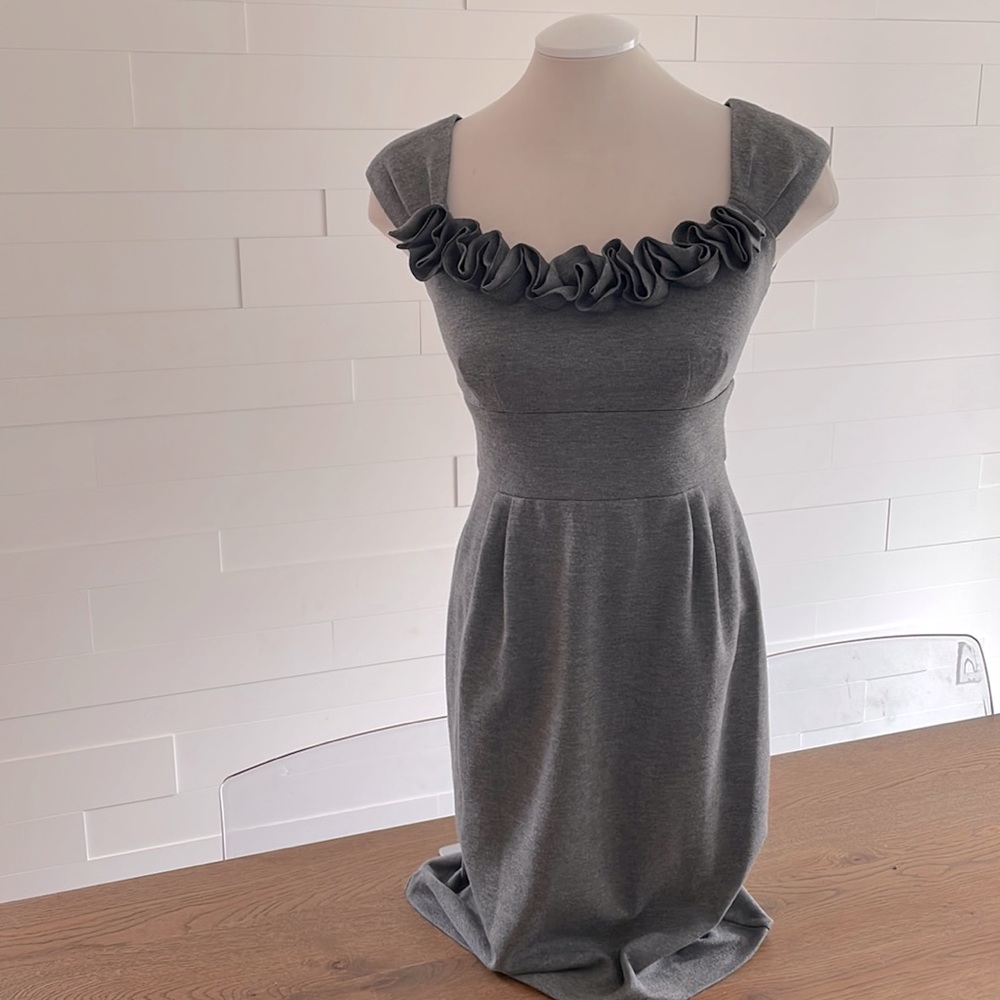 4 Jessica Gray Dress with back zipper
